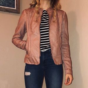 Pink Leather Jacket